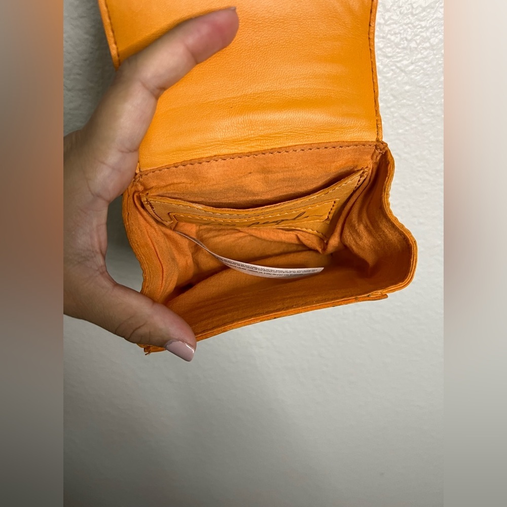 FREE PEOPLE Orange Leather Close to You Mini Bag - Picture 9 of 10